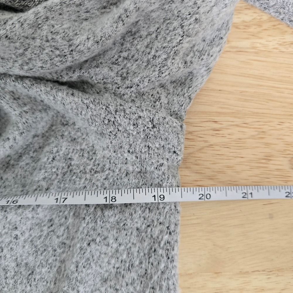 Joseph Ribkoff Grey Marled Waterfall Drape Front Cardigan Sweater Size 8 Pockets - Picture 5 of 8